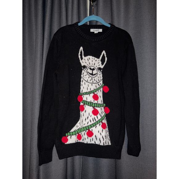Ugly Christmas Sweater Xmas Size Medium Llama - Picture 1 of 3